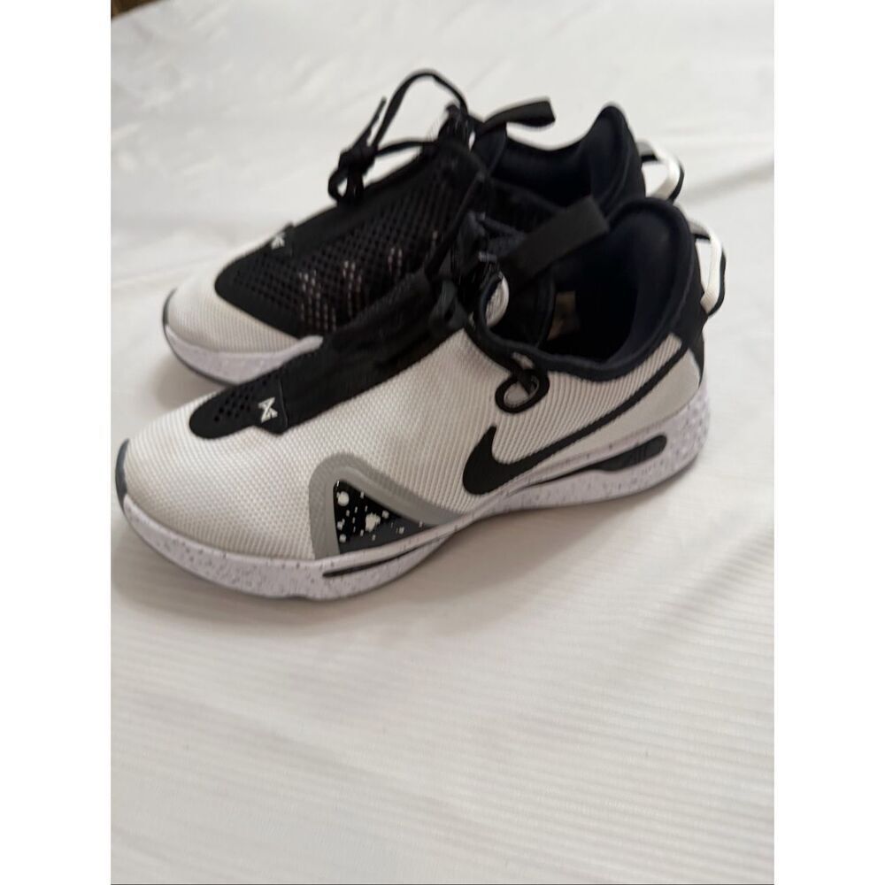Nike PG 4 Oreo White Black Basketball Sneakers Shoes Size 7